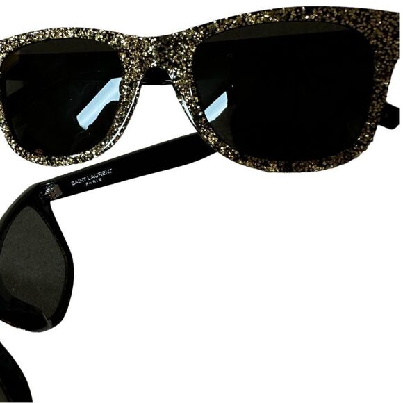 SAINT Laurent Sunglasses Gold Speckle Grey UV Lens Unisex Clubmaster SL51
NWOT - Picture 3 of 14
